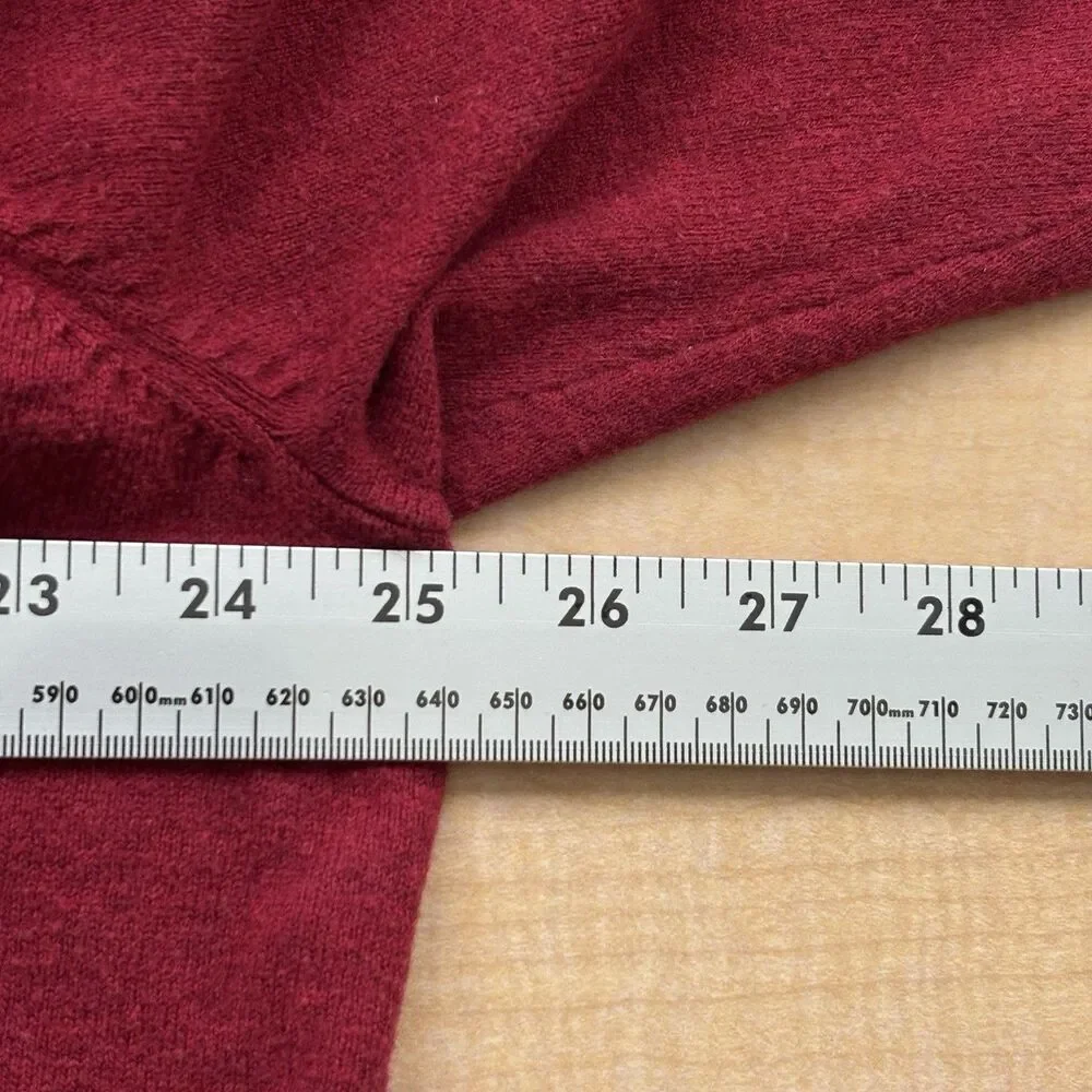 The North Face Men's 2XL Red 1/4 Zip Pullover Sweater Long sleeve Burgundy